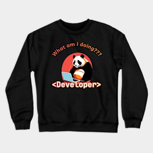 Confused Panda - Bad Coder Crewneck Sweatshirt